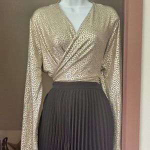 LuLaRoe Black & Silver Formal Wrap Around Dress 2X